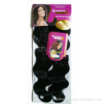 Wholesale Cheap Quattro Indian Curl 4pcs Synthetic Hair wtih Fringe 8" to 14" in a pack